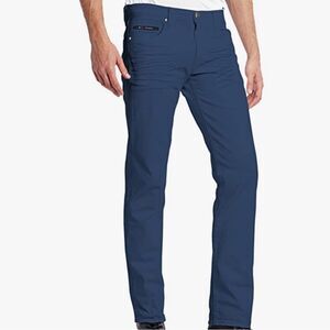 ETHANOL Mens Stretch MotionTrousers Slim Straight Pants Blue 32 NWT IN PACKAGING